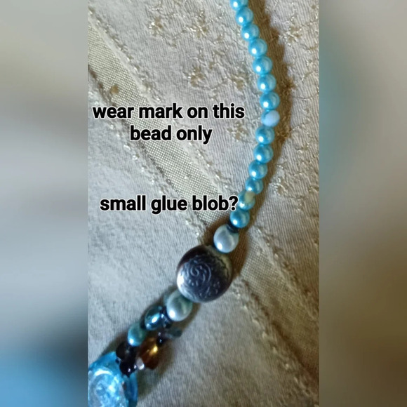 A Vintage Statement Lampwork Glass Bead Choker Collar Necklace - Picture 5 of 5